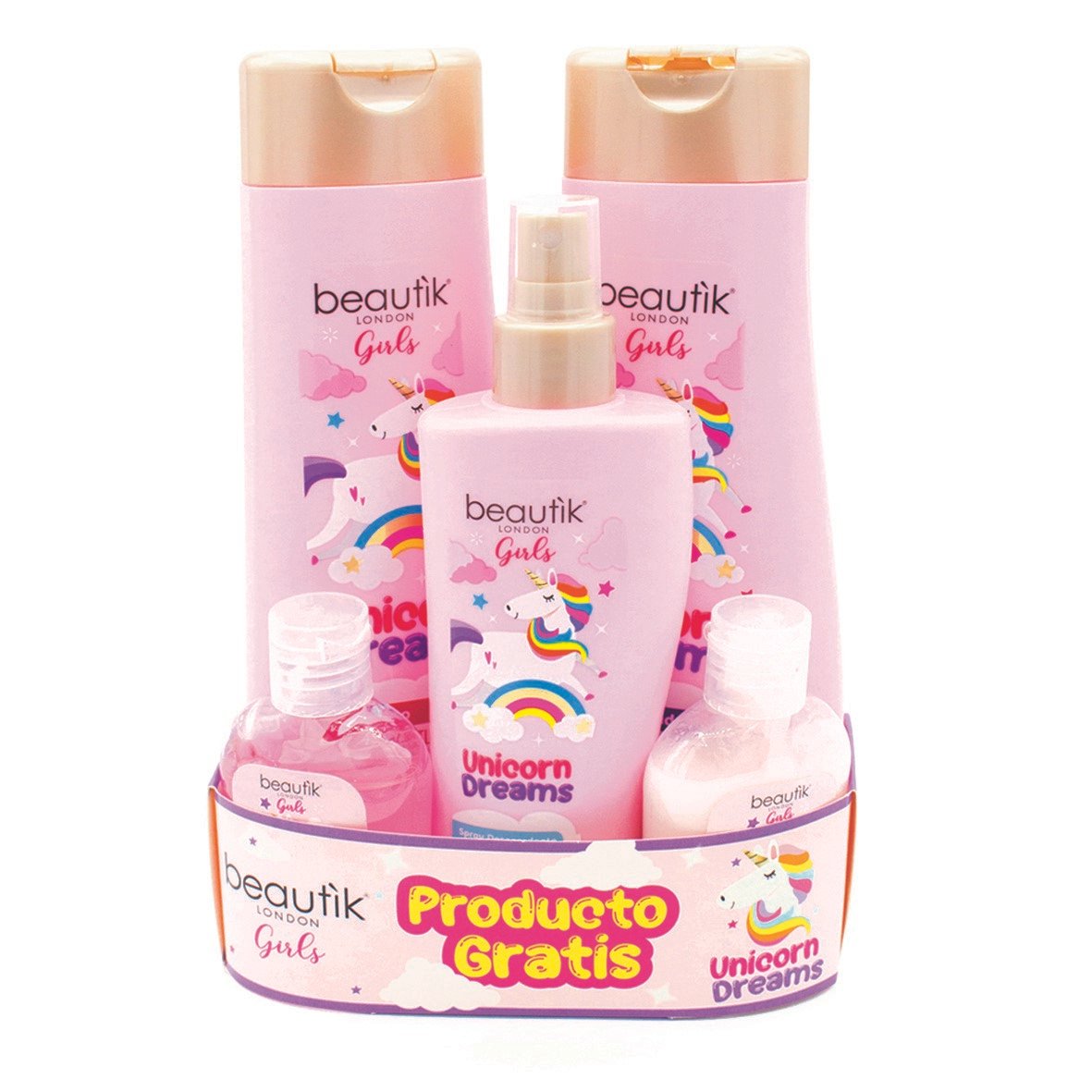 Pack Gratis Spray Desenredante + Gel Antibacterial + Crema Corporal Unicorn Dreams