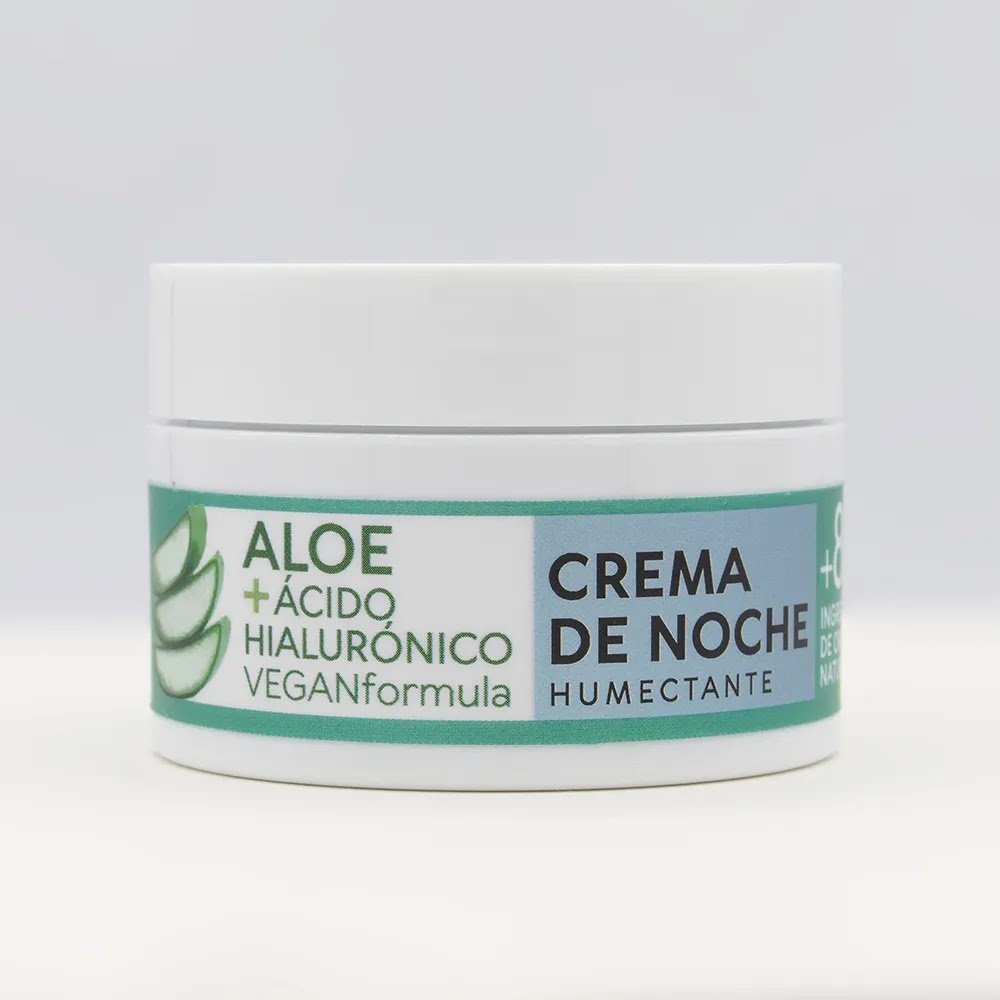 Crema De Noche Alóe + Ácido Hialurónico 55 Ml