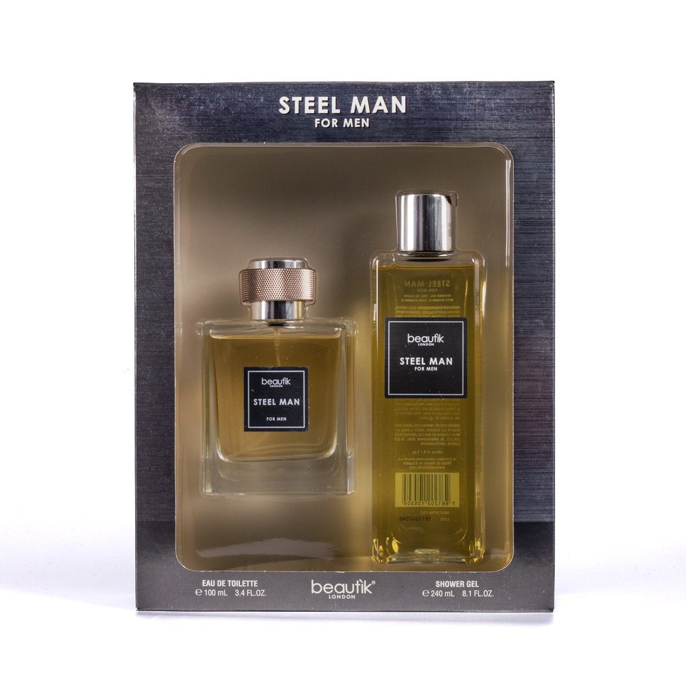 Set Steel Man Perfume + Gel De Ducha