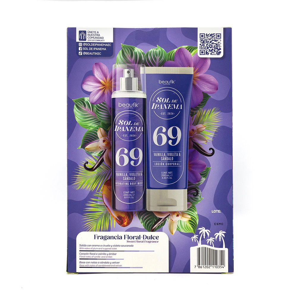 Set 69 2 Piezas Hidratyng Body Mist + Crema Corporal Hidratante 250 ml
